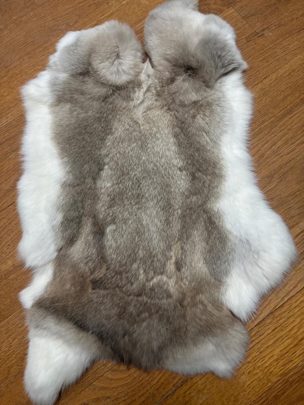 B0004 Genuine Soft Rabbit Fur Pelt - Natural Tanned Craft Supply Hide